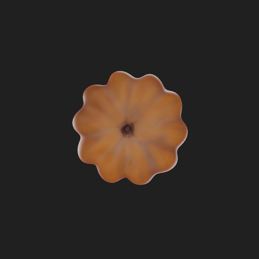 Pumpkin - Low and high poly model Low-poly 3D model_13