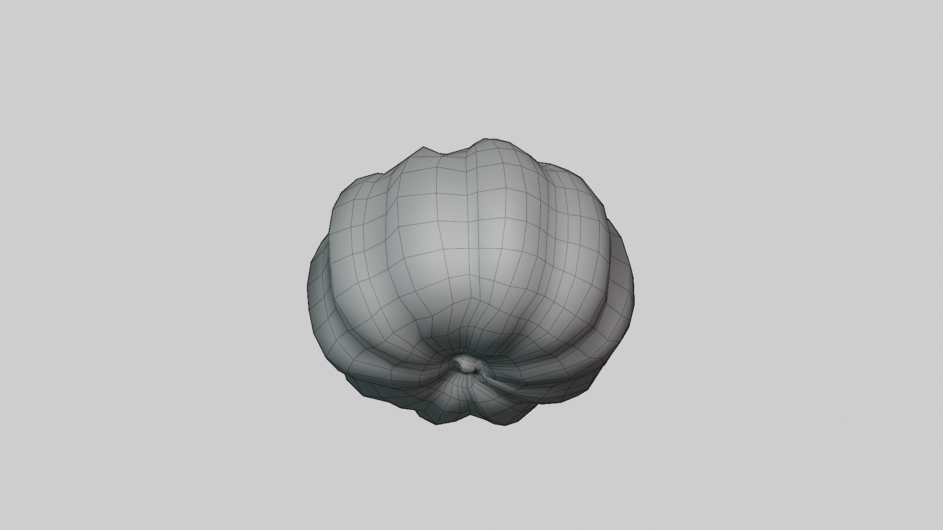 Pumpkin - Low and high poly model Low-poly 3D model_21