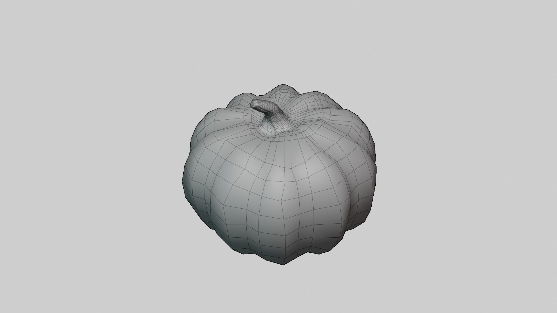 Pumpkin - Low and high poly model Low-poly 3D model_24