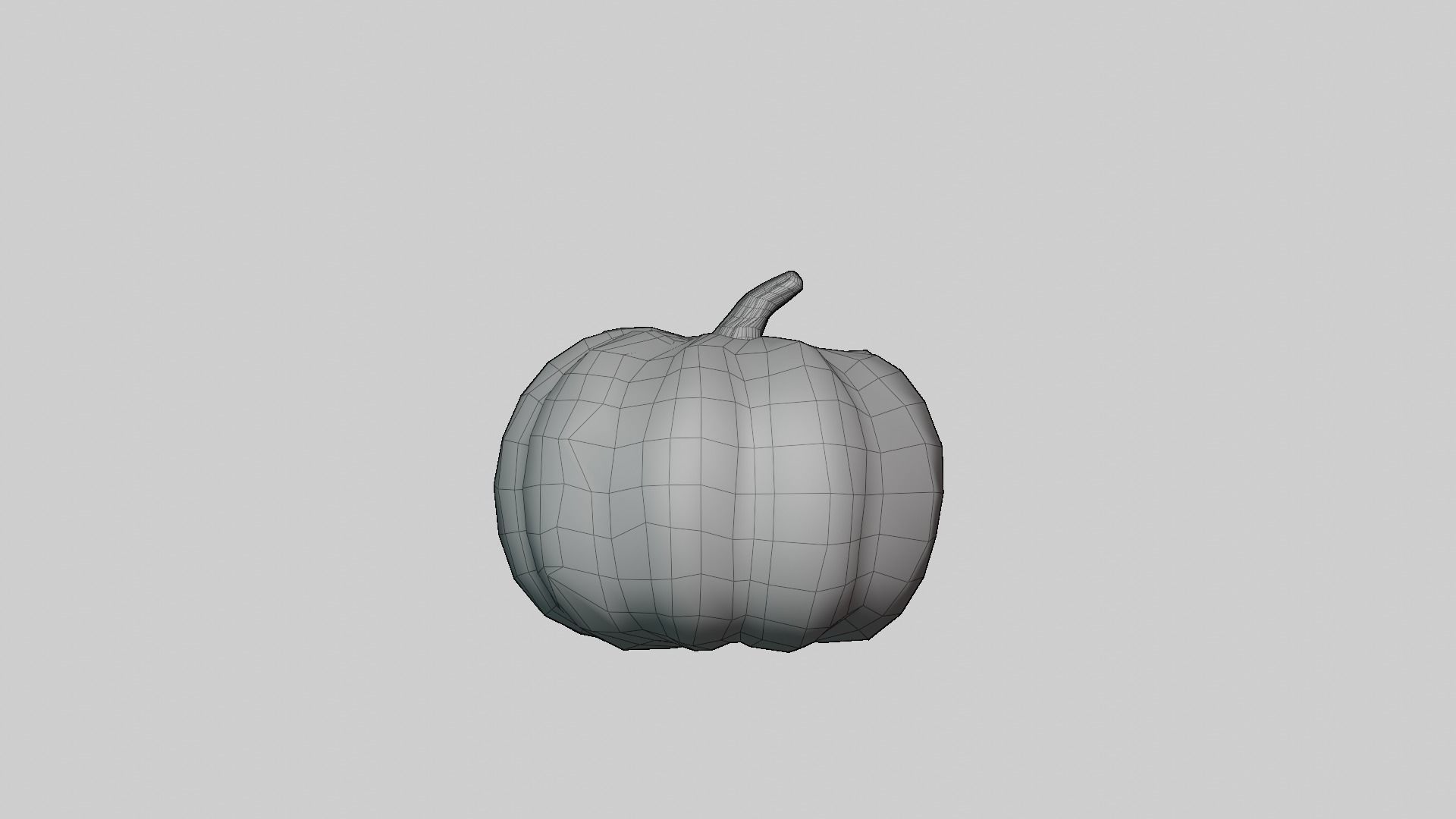 Pumpkin - Low and high poly model Low-poly 3D model_16