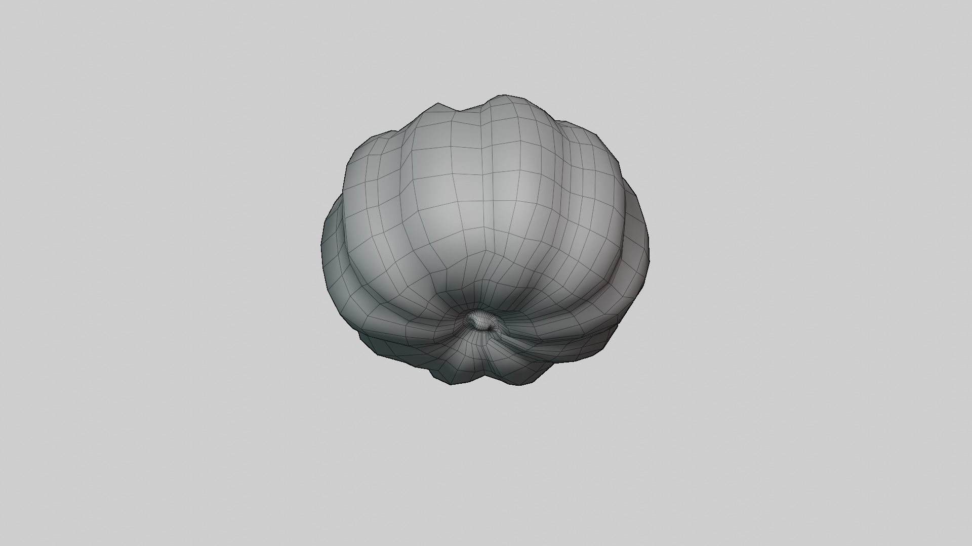 Pumpkin - Low and high poly model Low-poly 3D model_26
