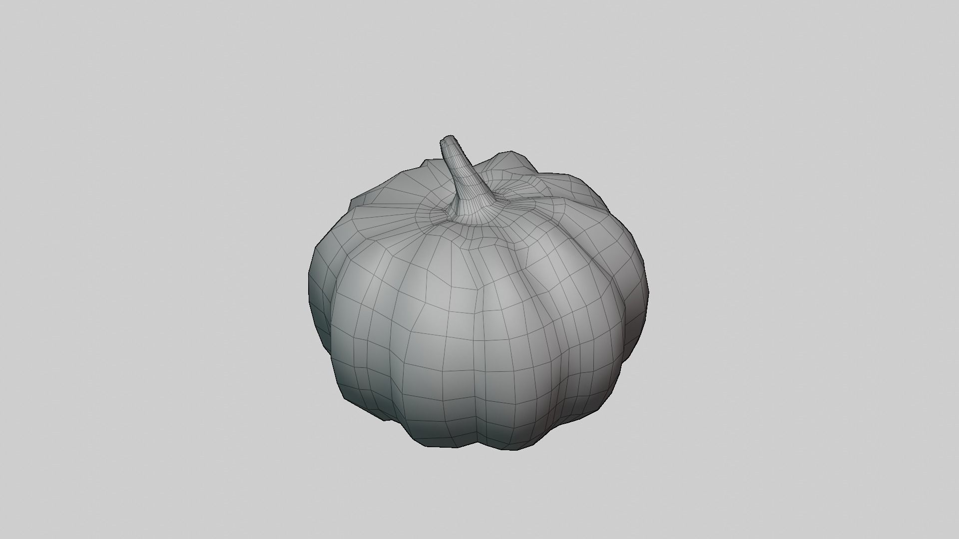 Pumpkin - Low and high poly model Low-poly 3D model_25