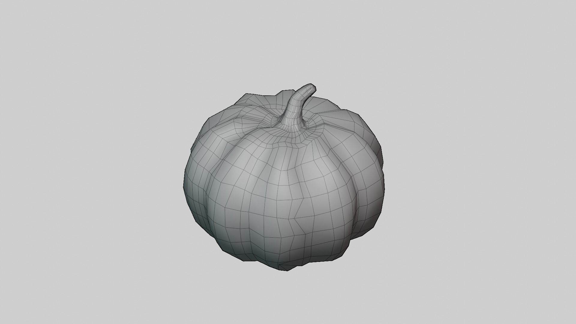 Pumpkin - Low and high poly model Low-poly 3D model_18