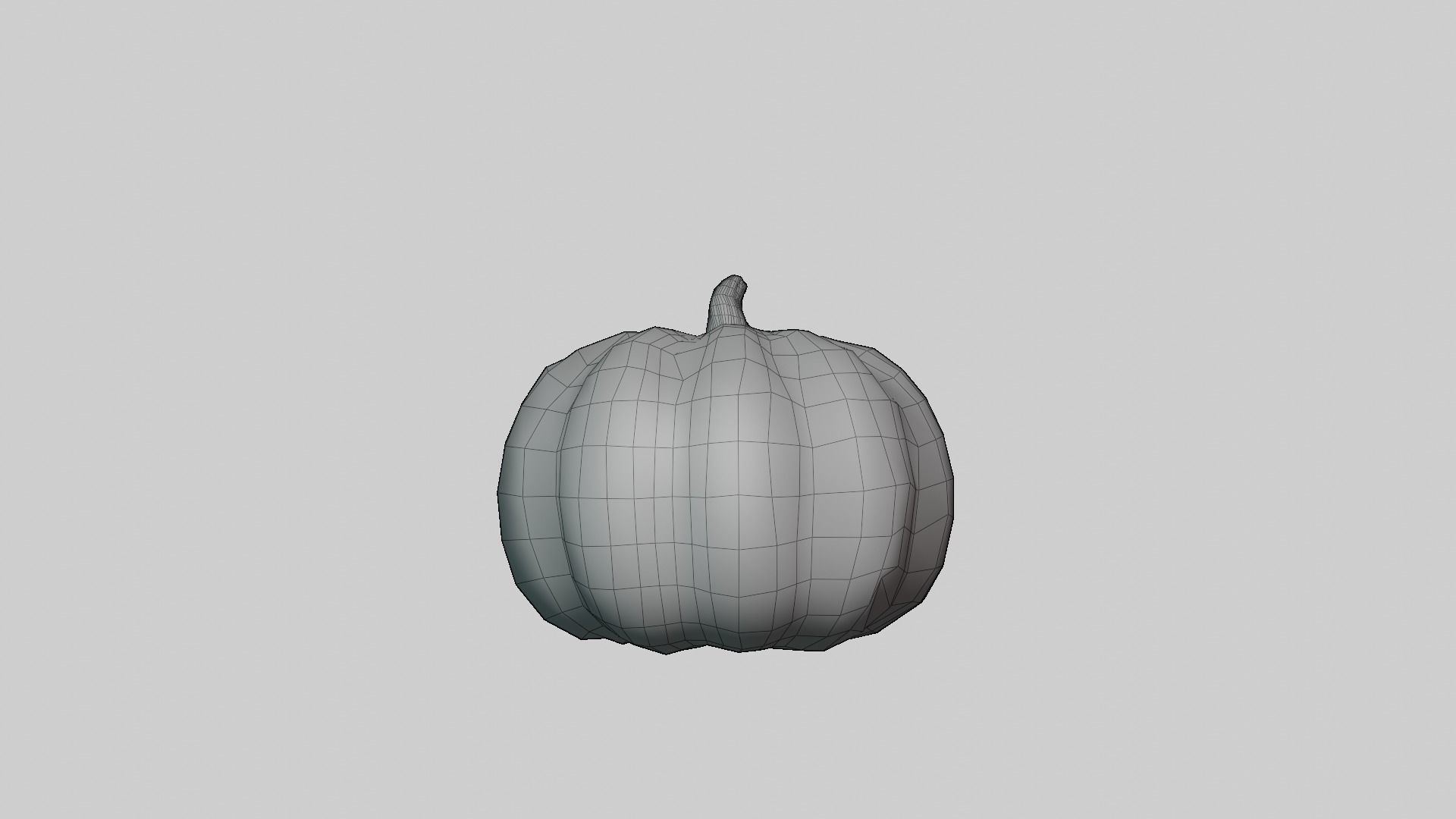 Pumpkin - Low and high poly model Low-poly 3D model_14