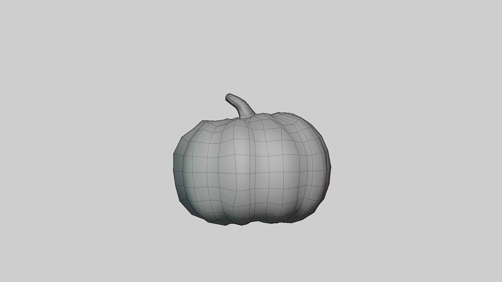 Pumpkin - Low and high poly model Low-poly 3D model_15