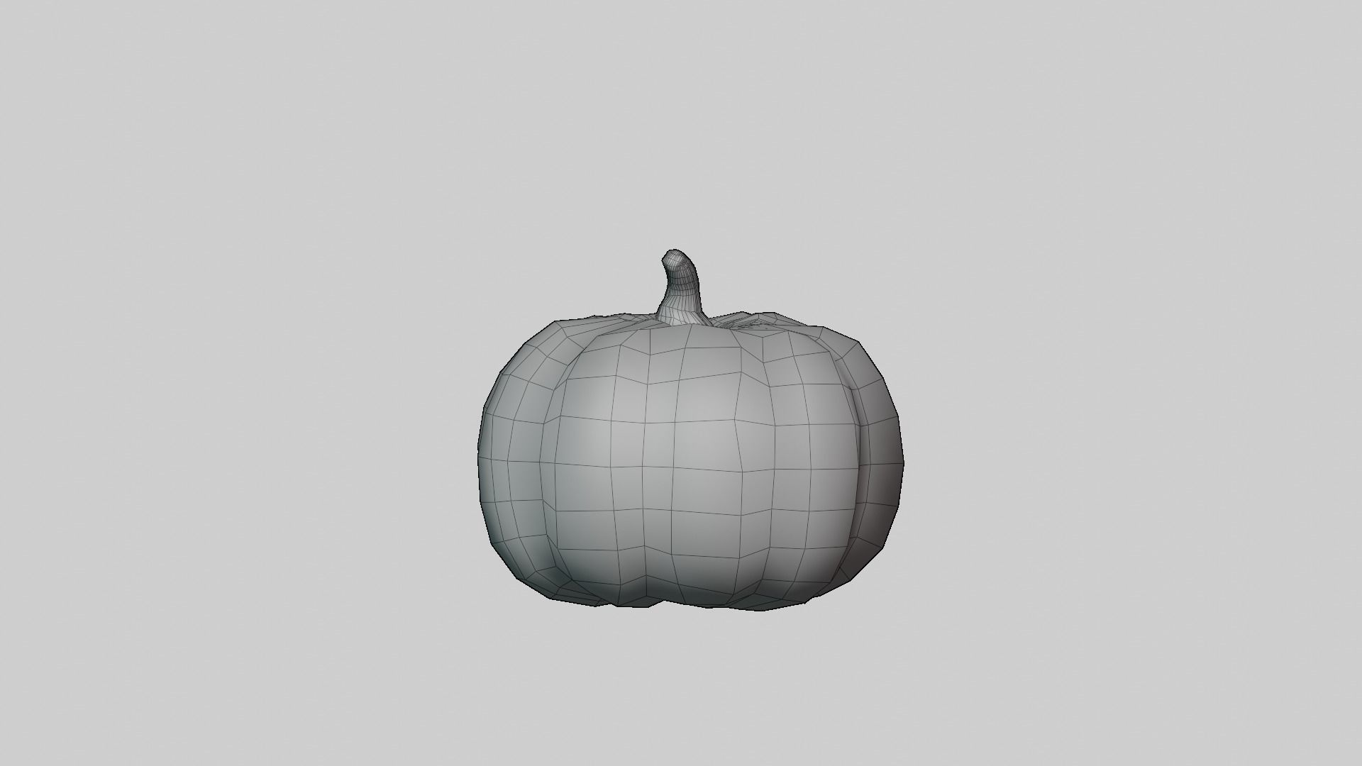 Pumpkin - Low and high poly model Low-poly 3D model_17