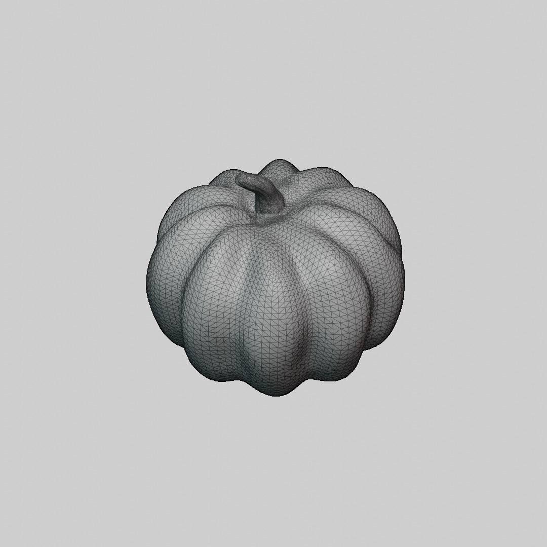Pumpkin - Low and high poly model Low-poly 3D model_30