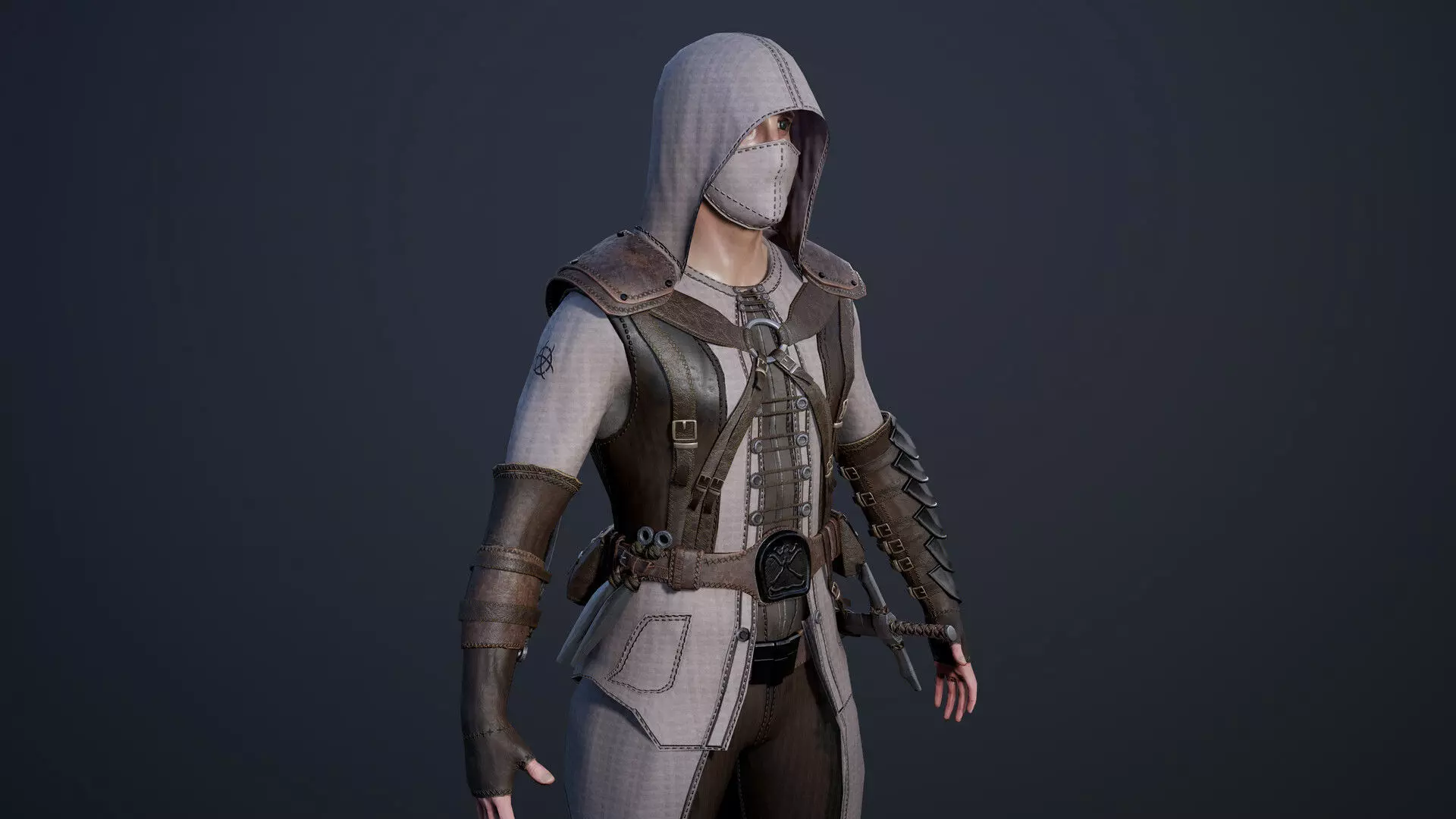 Assassin Low-poly 3D model
