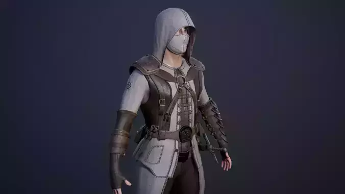 Assassin Low-poly 3D model
