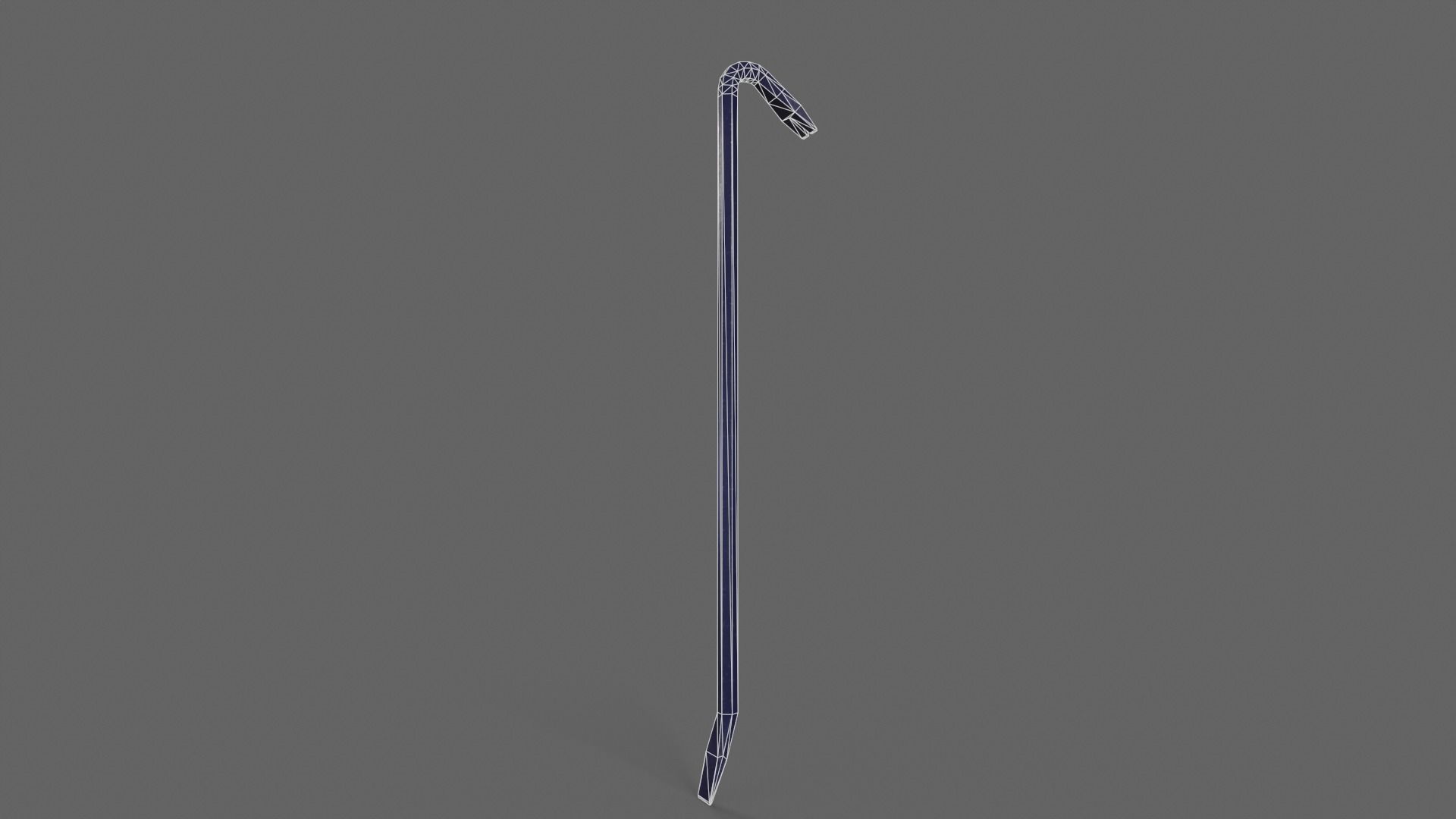 PBR Crowbar V2Blue Low-poly 3D model_5