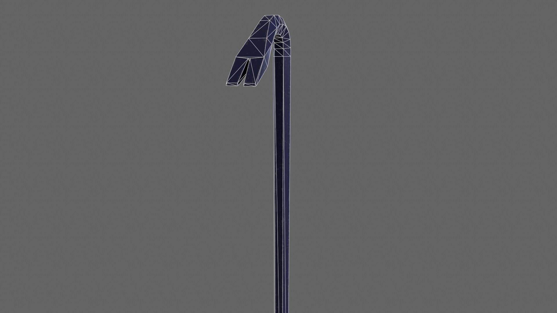 PBR Crowbar V2Blue Low-poly 3D model_7