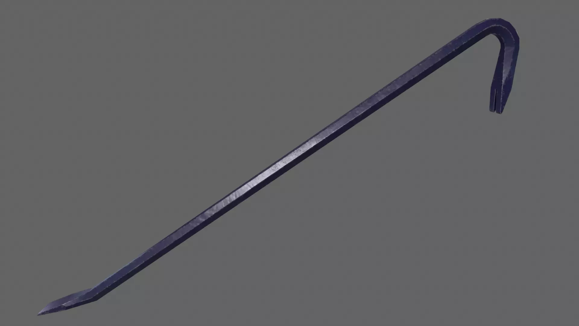 PBR Crowbar V2Blue Low-poly 3D model_0