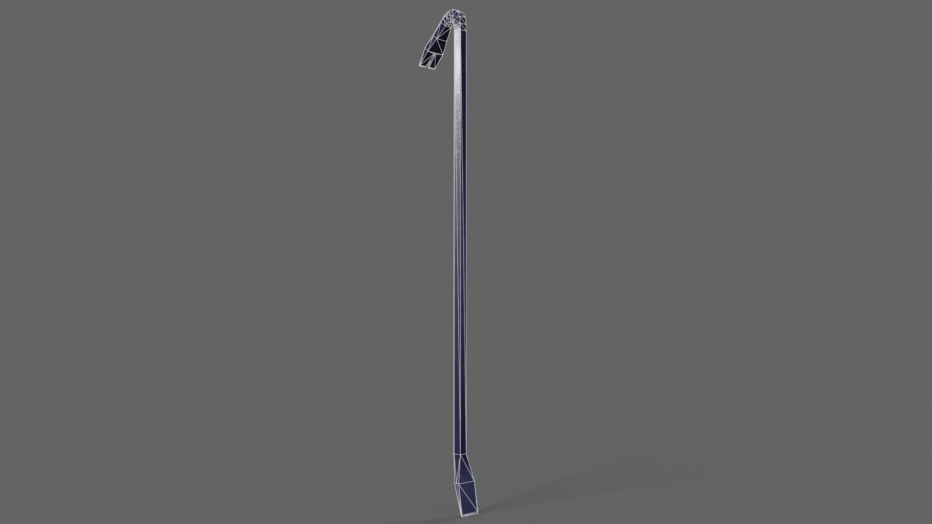PBR Crowbar V2Blue Low-poly 3D model_9