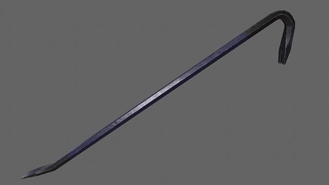 PBR Crowbar V3BlueBlack Low-poly 3D model