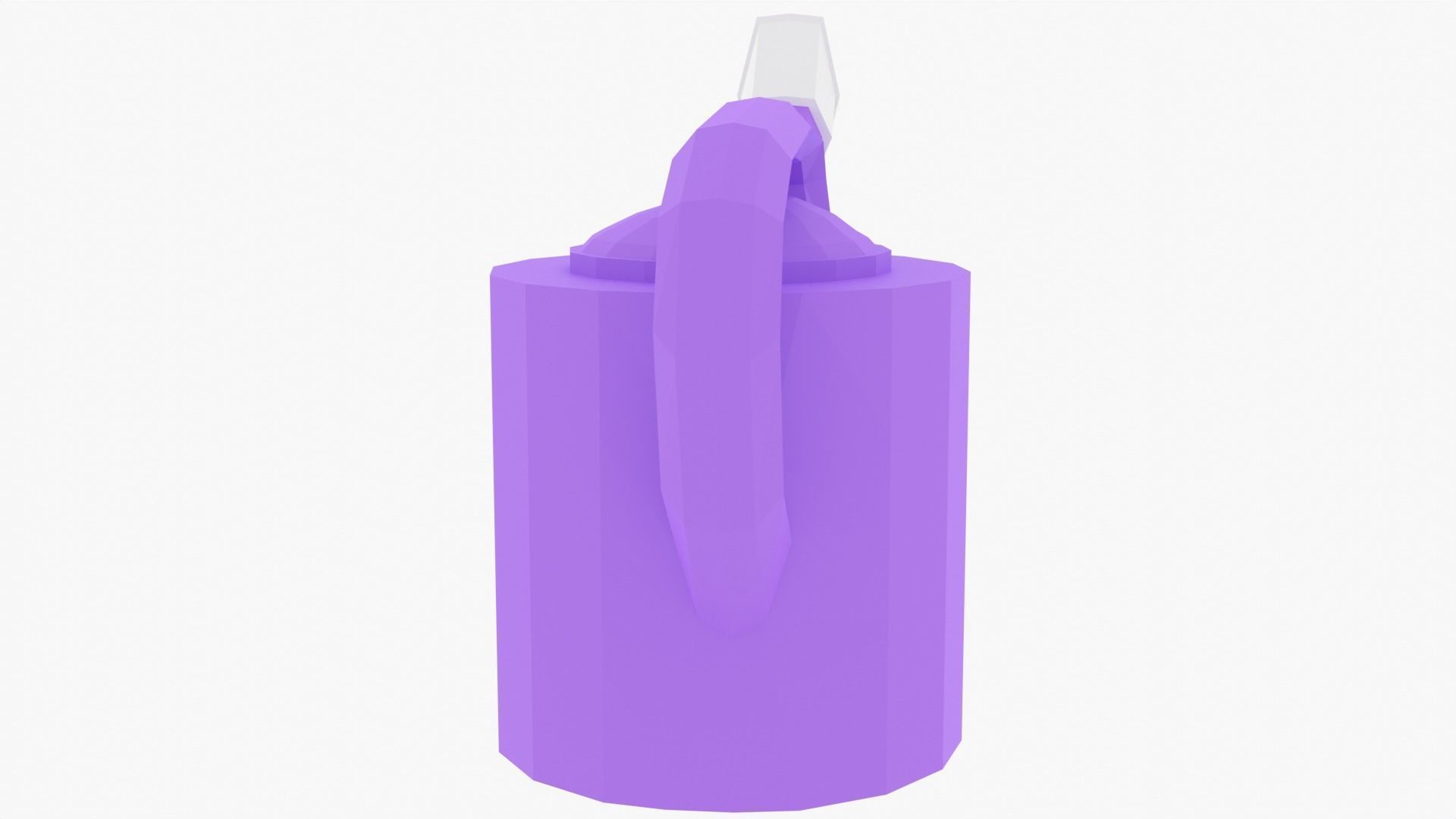 Watering Can Low-poly 3D model_5