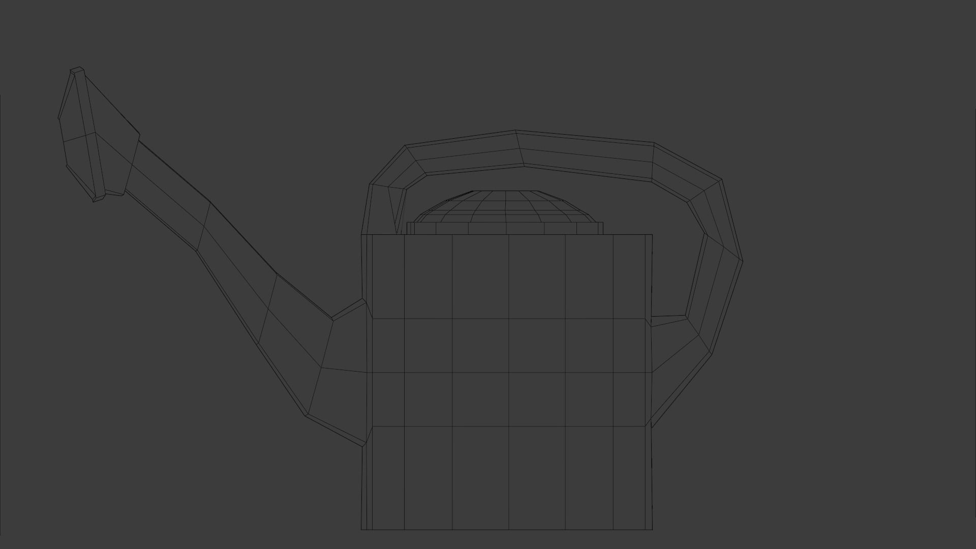 Watering Can Low-poly 3D model_7