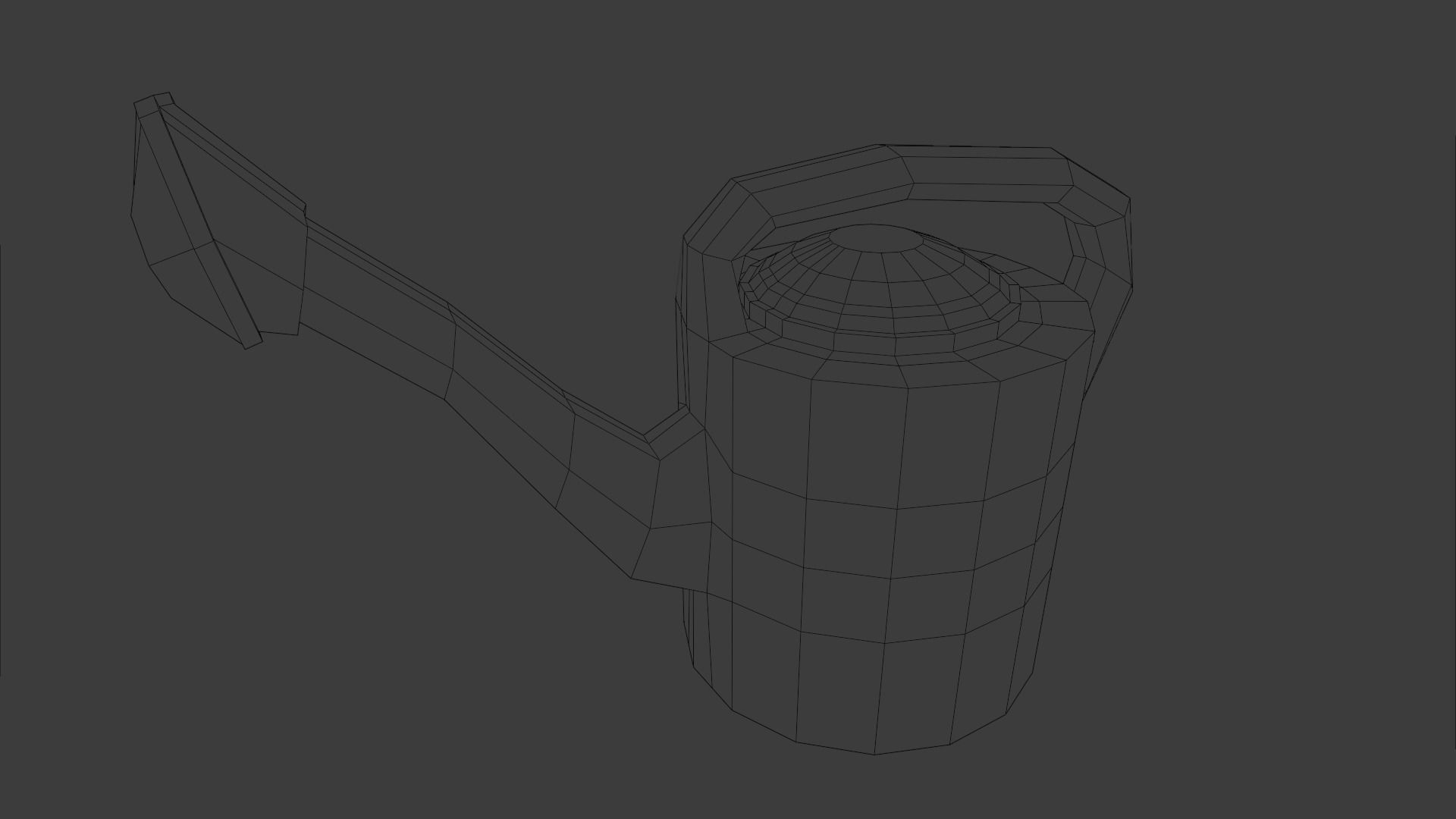 Watering Can Low-poly 3D model_12