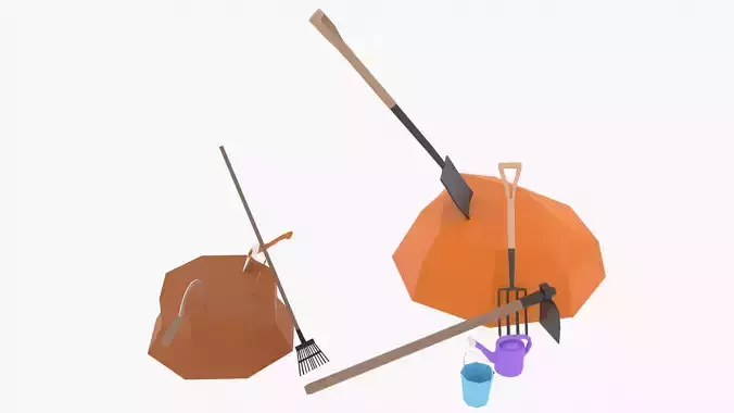 Basic  Low Poly Farming Tools