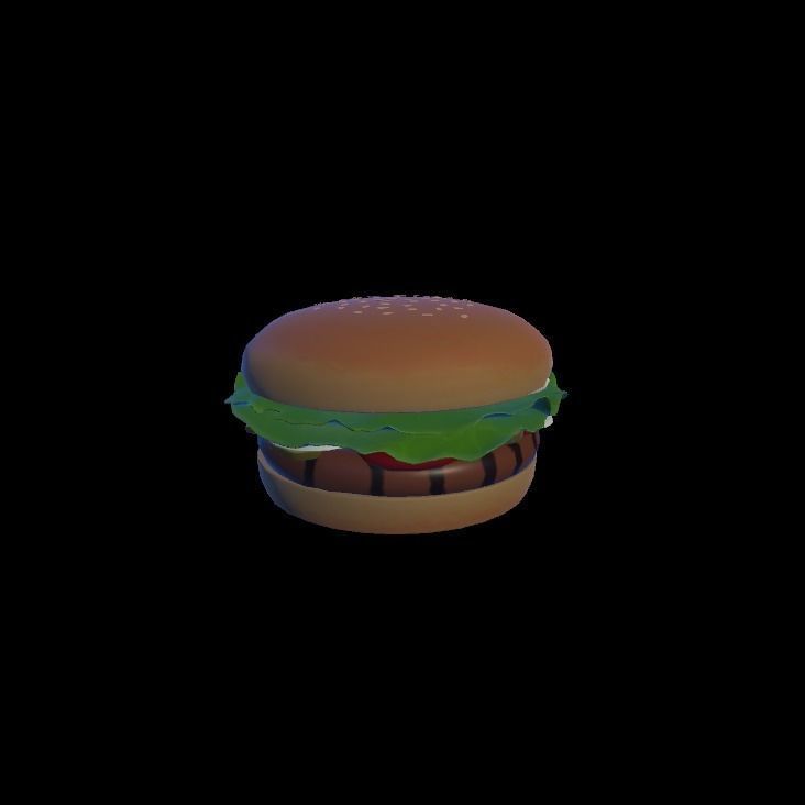 Whopper hamburger 3D model_4