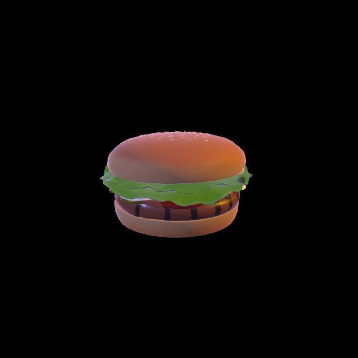 Whopper hamburger 3D model_8