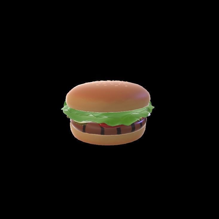 Whopper hamburger 3D model_5