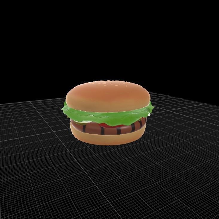 Whopper hamburger 3D model_12