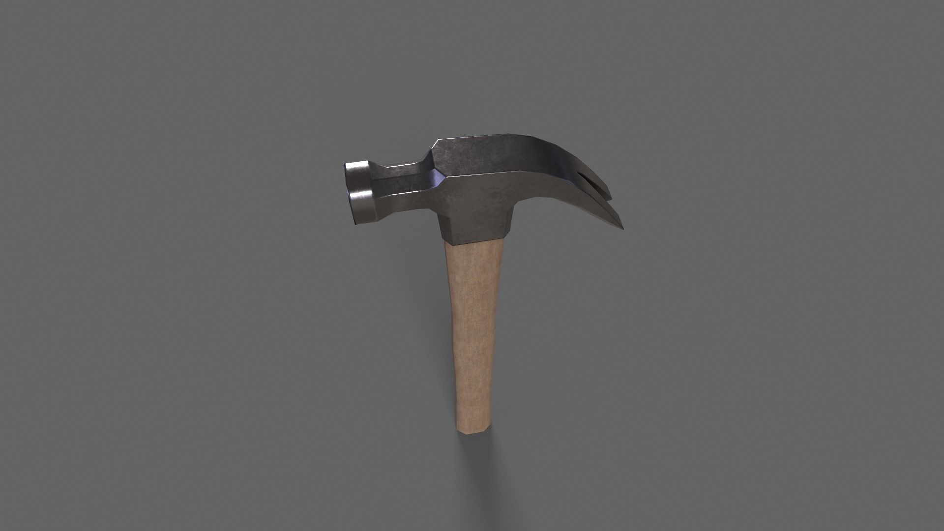PBR Claw Hammer Wood1 Low-poly 3D model_6