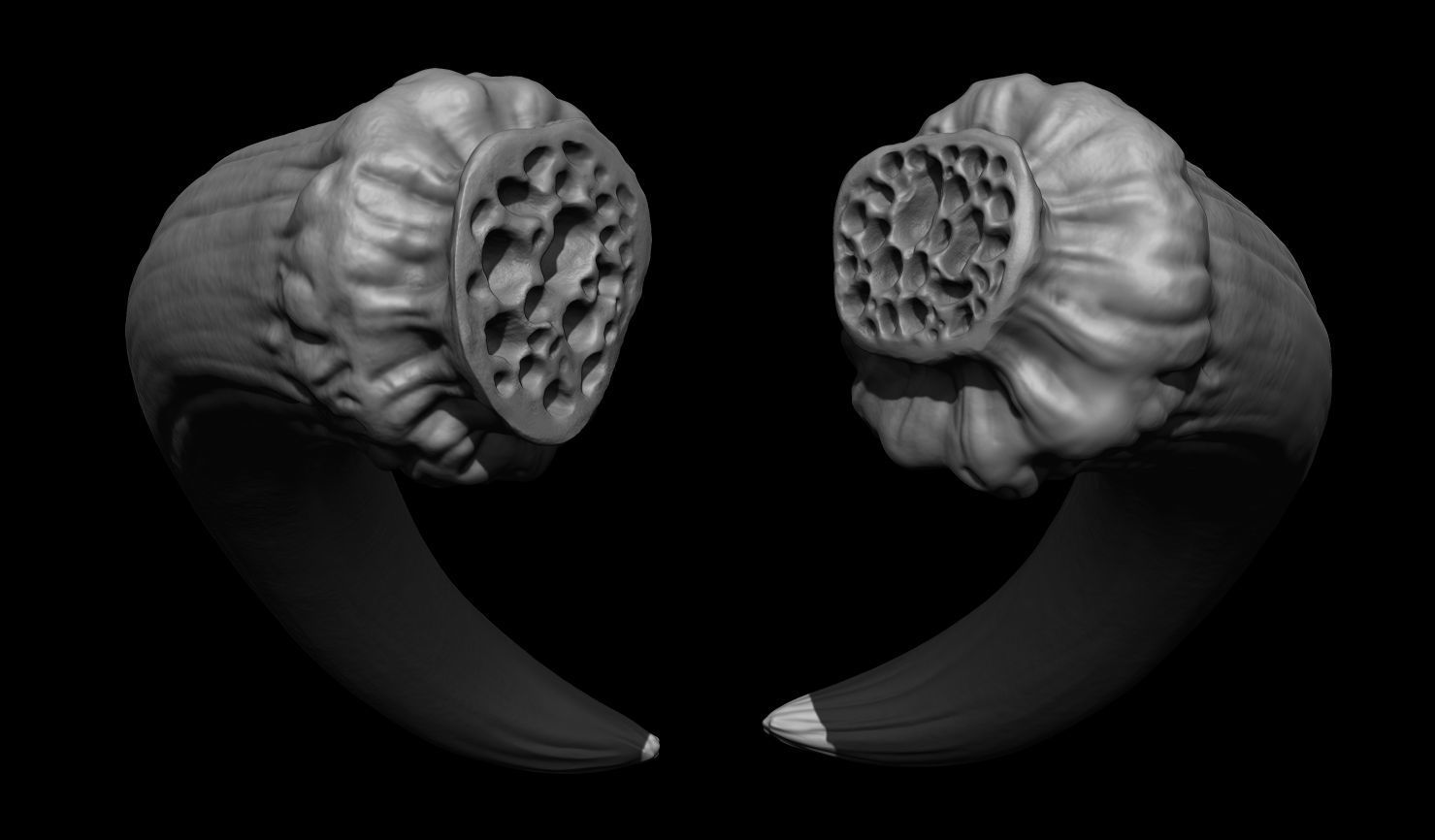 3D PRINTABLE MYTHOSAUR SKULL AND HORNS - THE MANDALORIAN 3D print model_25