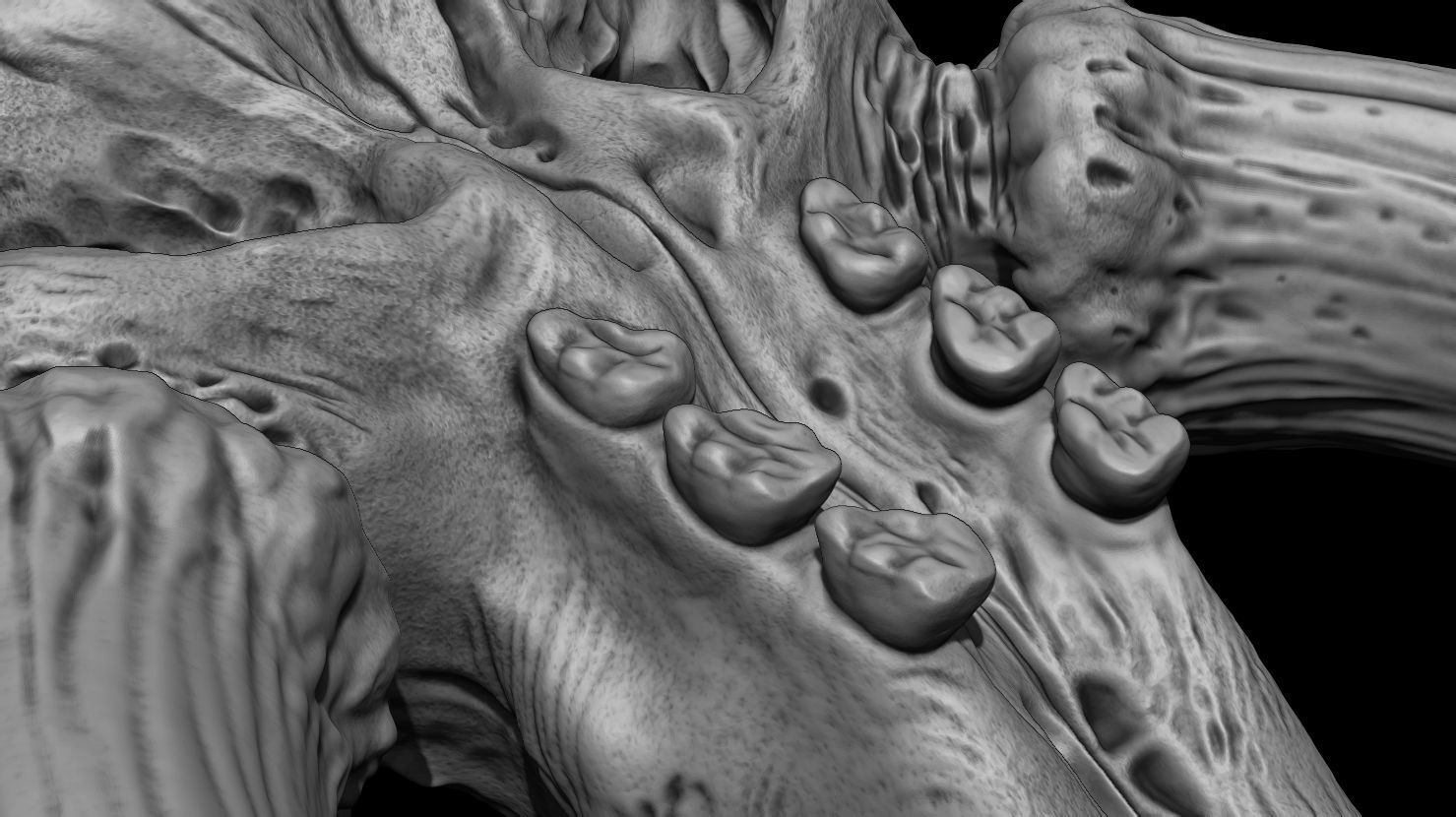 3D PRINTABLE MYTHOSAUR SKULL AND HORNS - THE MANDALORIAN 3D print model_11