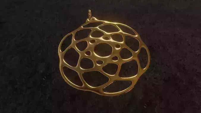 Golden 3D Mandala Earing or Pendant