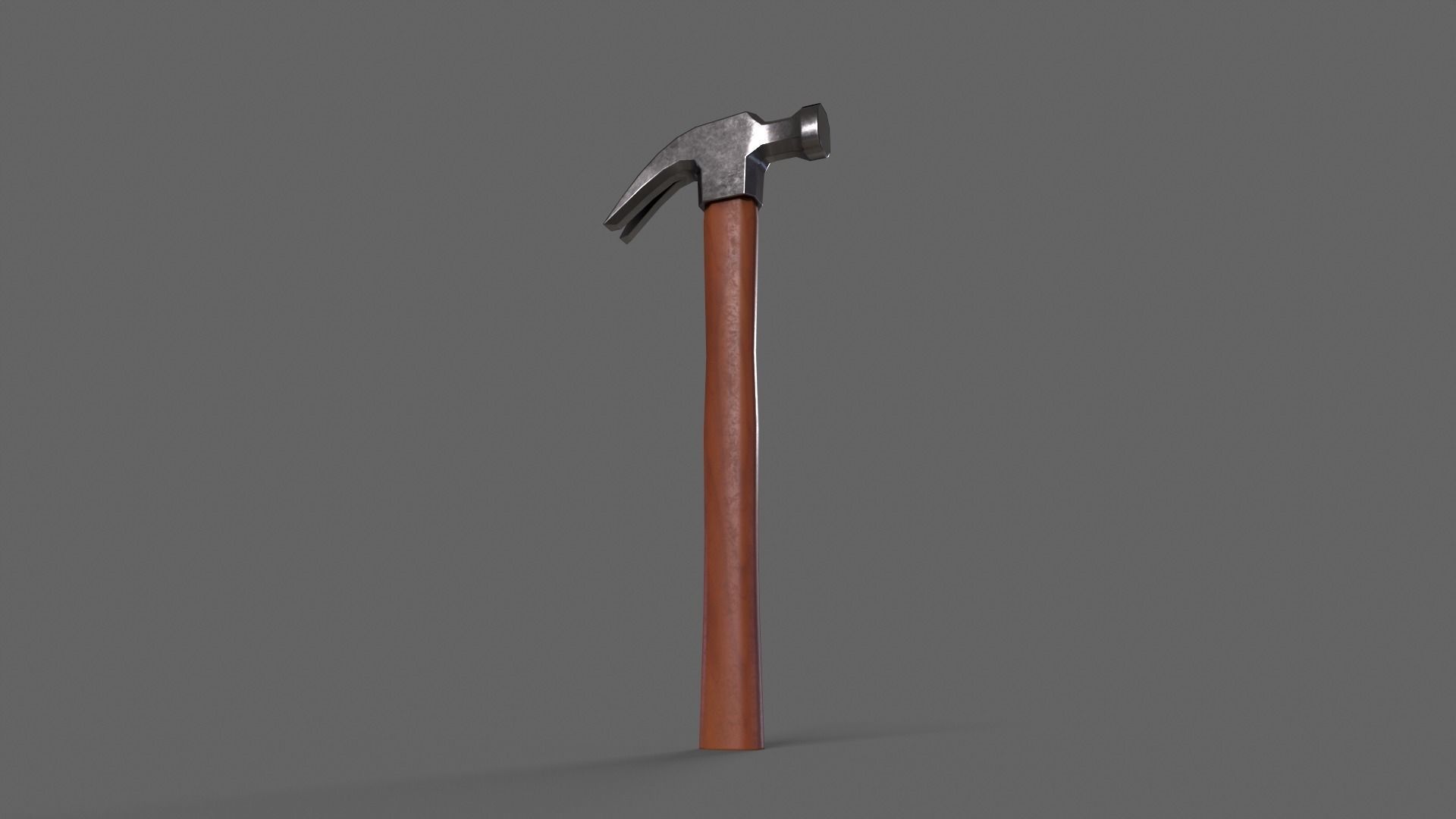 PBR Claw Hammer Wood2 Low-poly 3D model_4