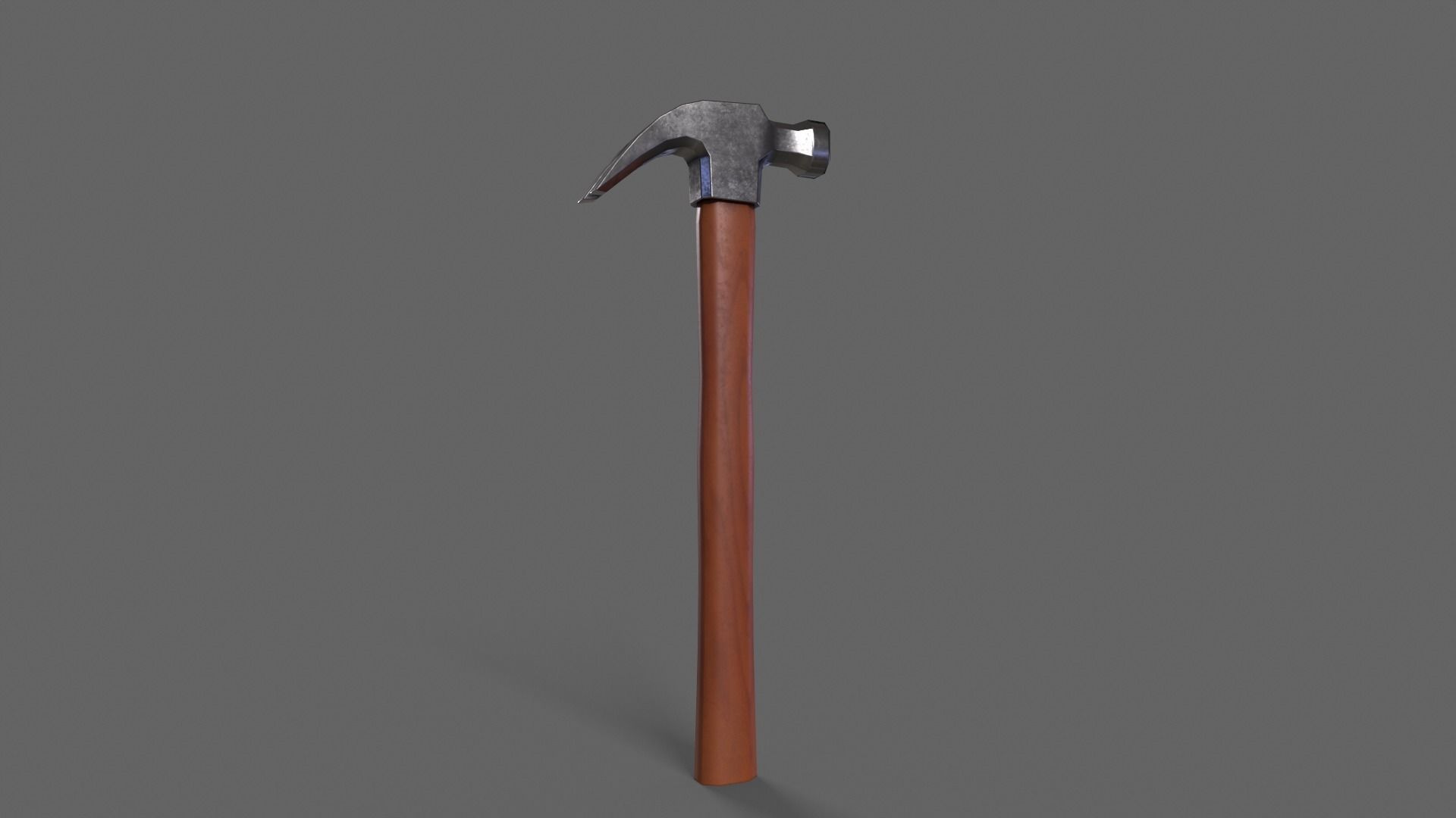 PBR Claw Hammer Wood2 Low-poly 3D model_2