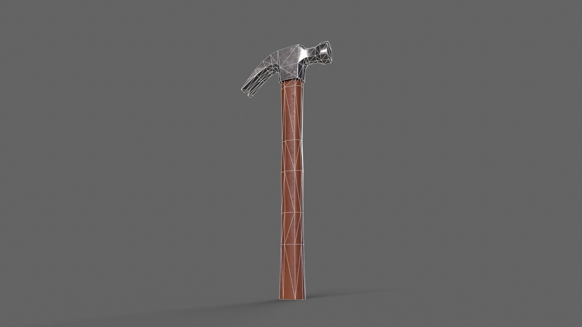 PBR Claw Hammer Wood2 Low-poly 3D model_5
