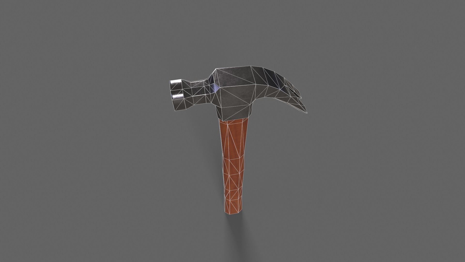PBR Claw Hammer Wood2 Low-poly 3D model_7
