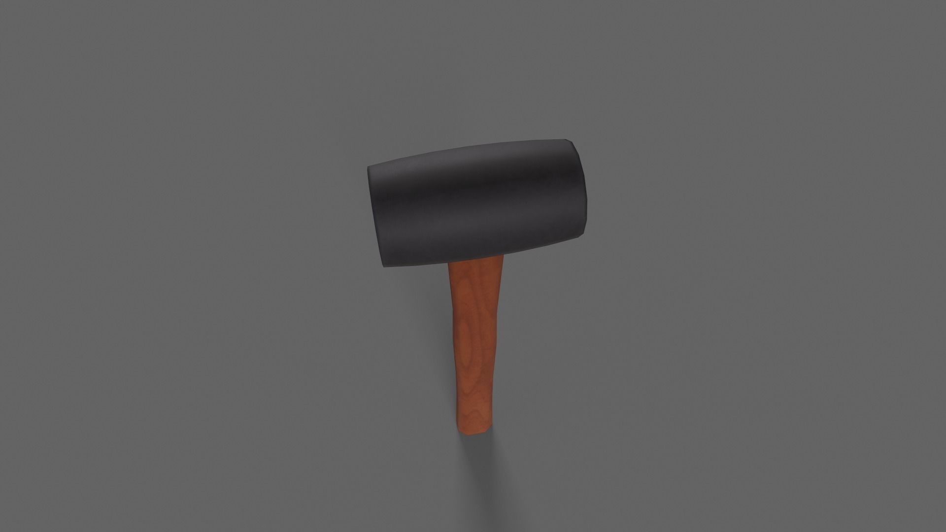 PBR Rubber Mallet Hammer Wood2 Low-poly 3D model_6