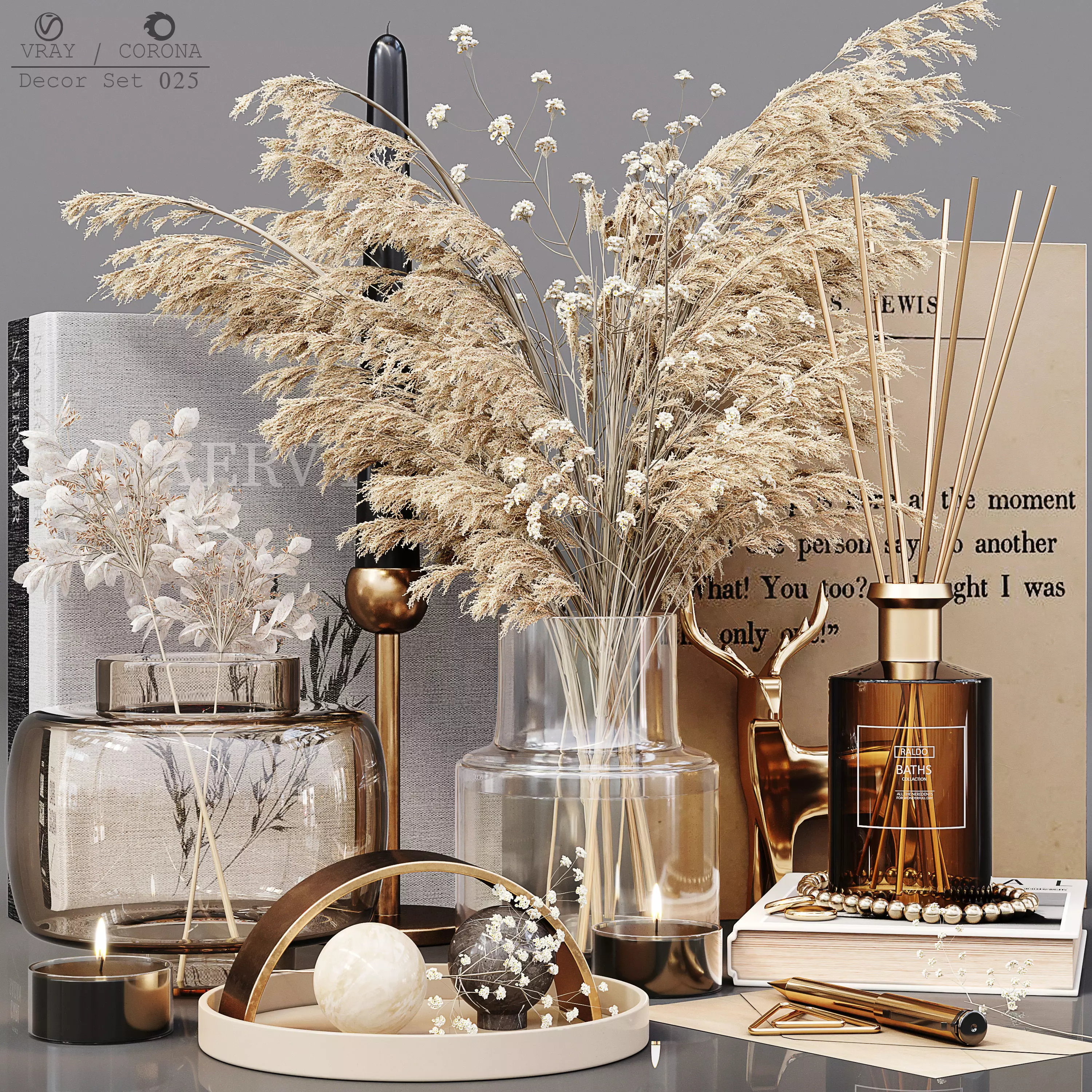 Decor Set 025 3D model_0