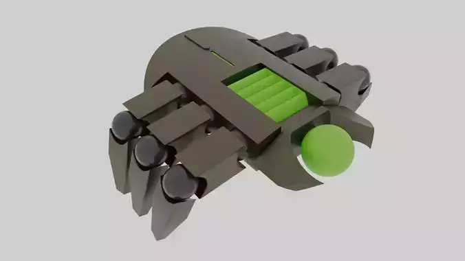 Mechanized Space Scarab - Rigged and Animations Free low-poly 3D model