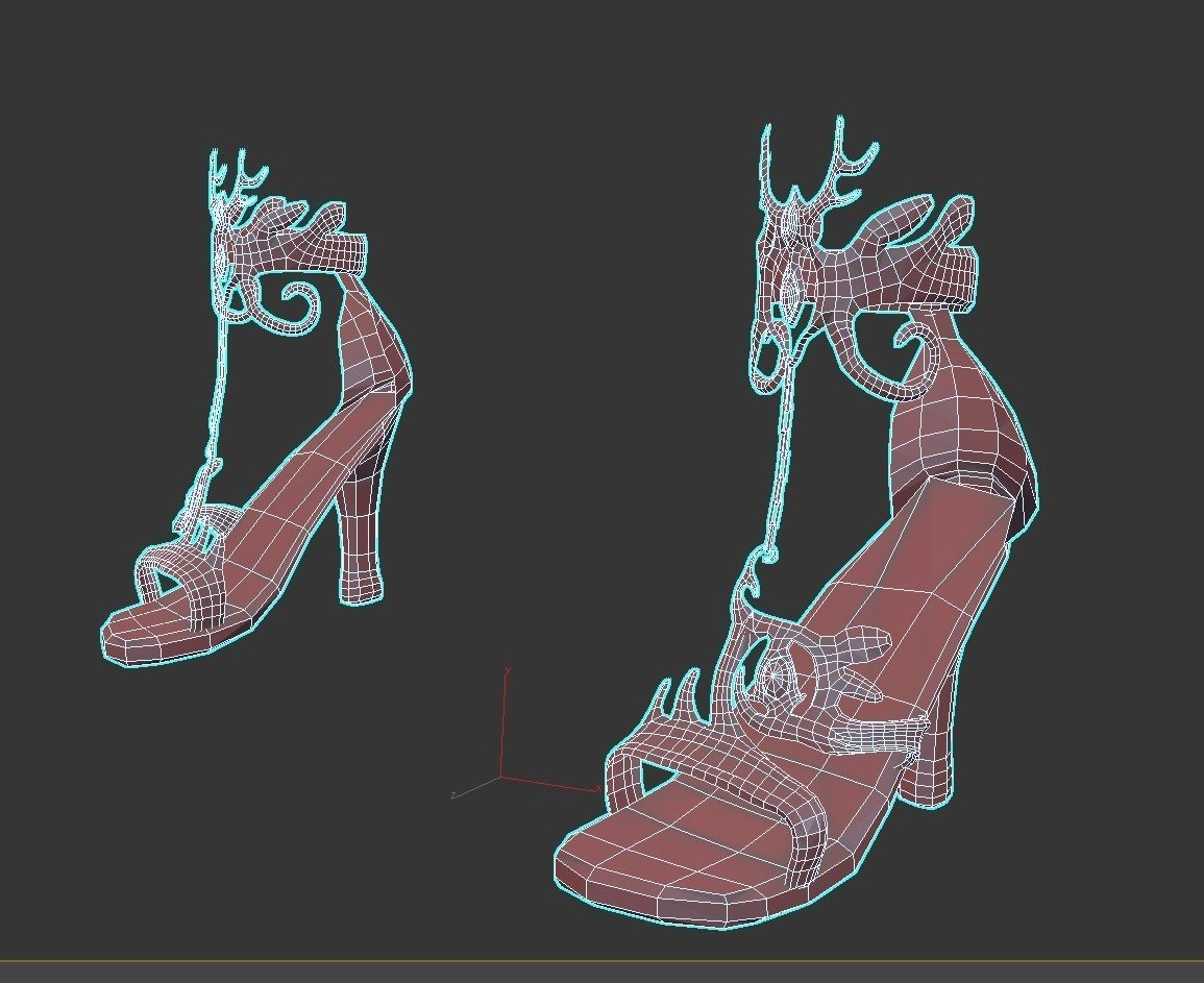 Beautiful elven wizard Low-poly 3D model_18