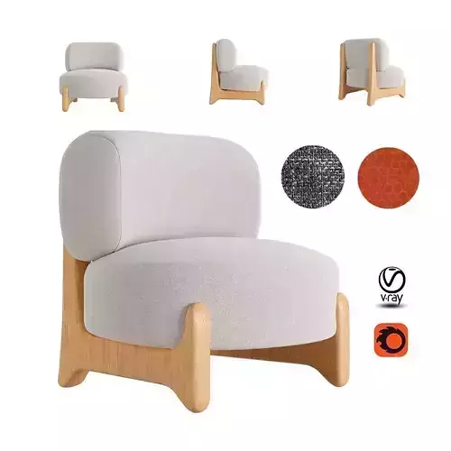 Tobo Armchair  Low-poly 3D model