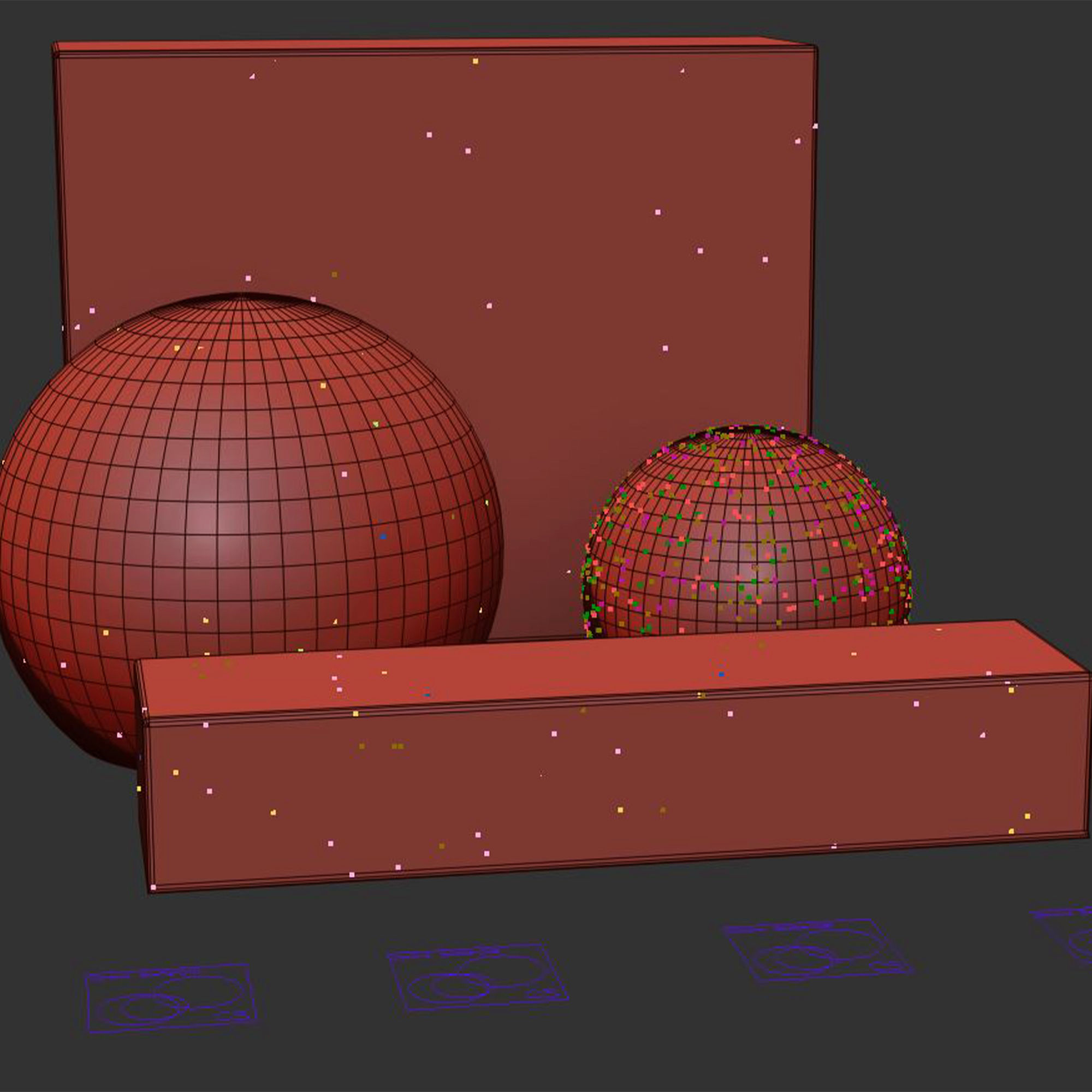 Topiary hedge bushes 3D model_7