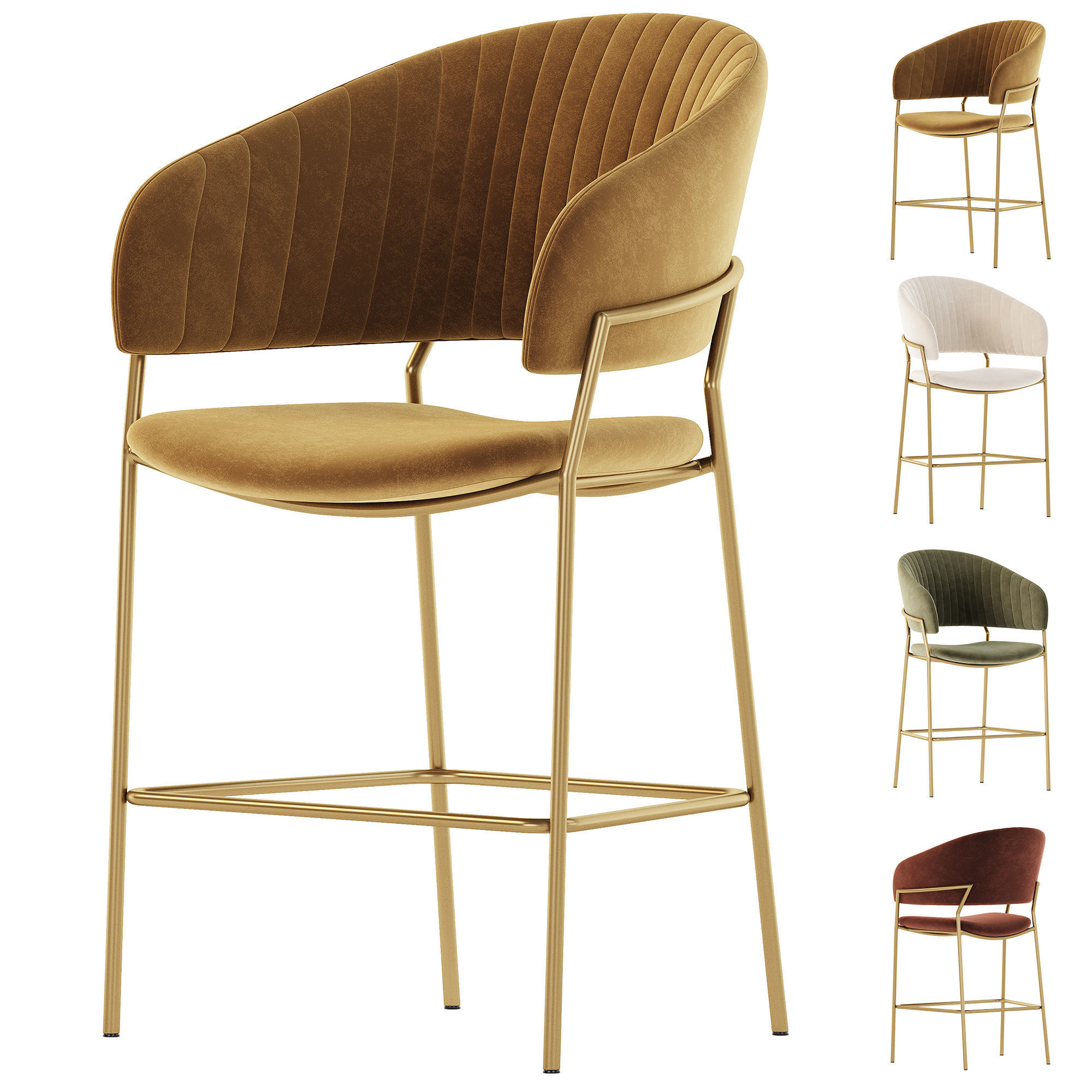 Bar Stool Pisa 3D model_1