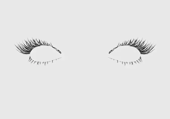Sharp Long Eyelashes 