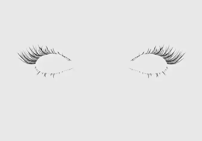 Long Black Eyelashes 