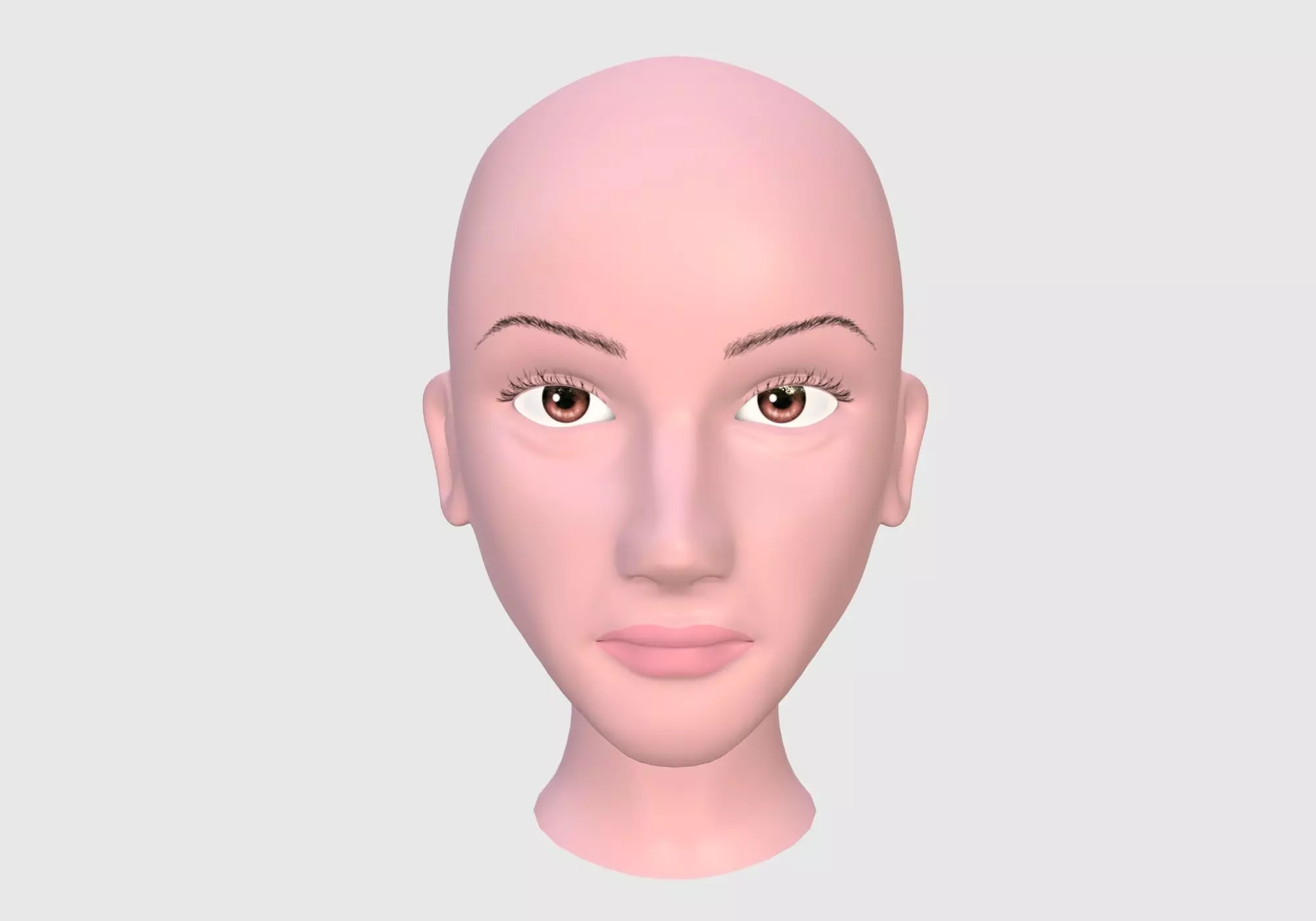 High Poly Head mannequin 3D model_0