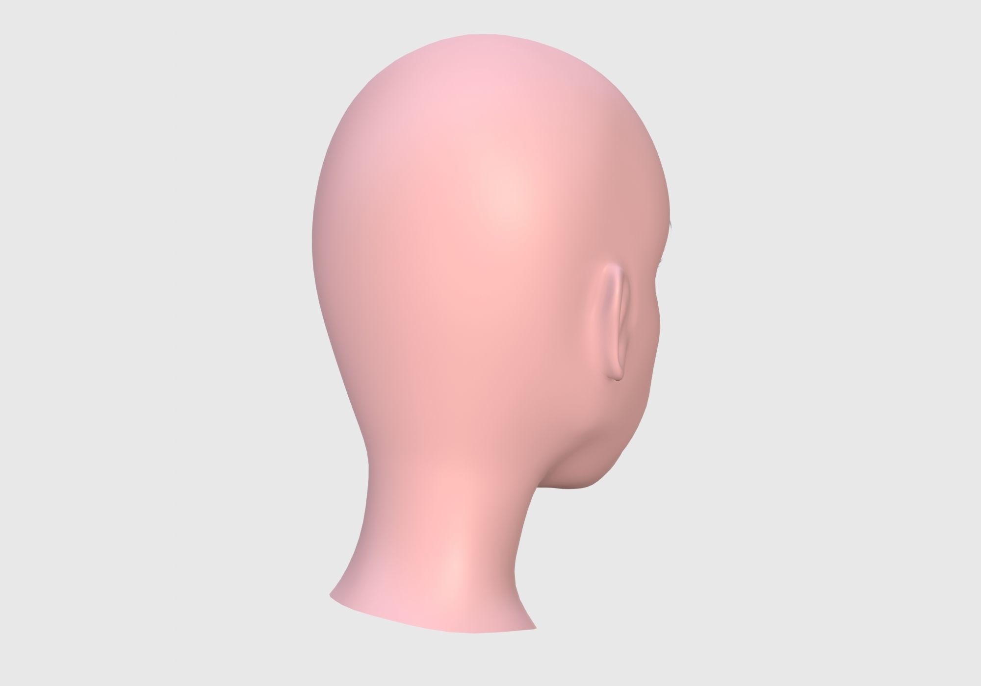 High Poly Head mannequin 3D model_3