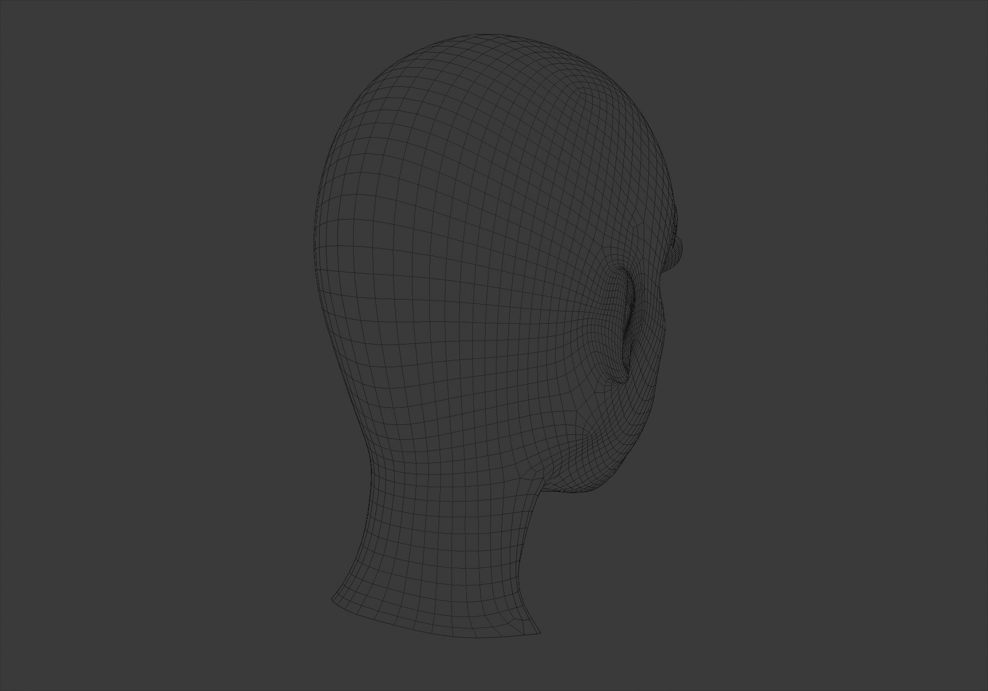 High Poly Head mannequin 3D model_8