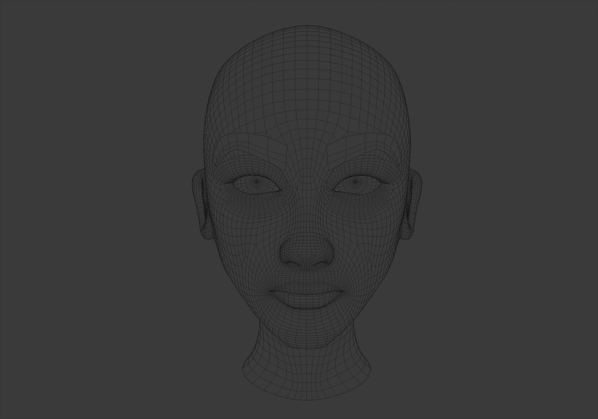 High Poly Head mannequin 3D model_5