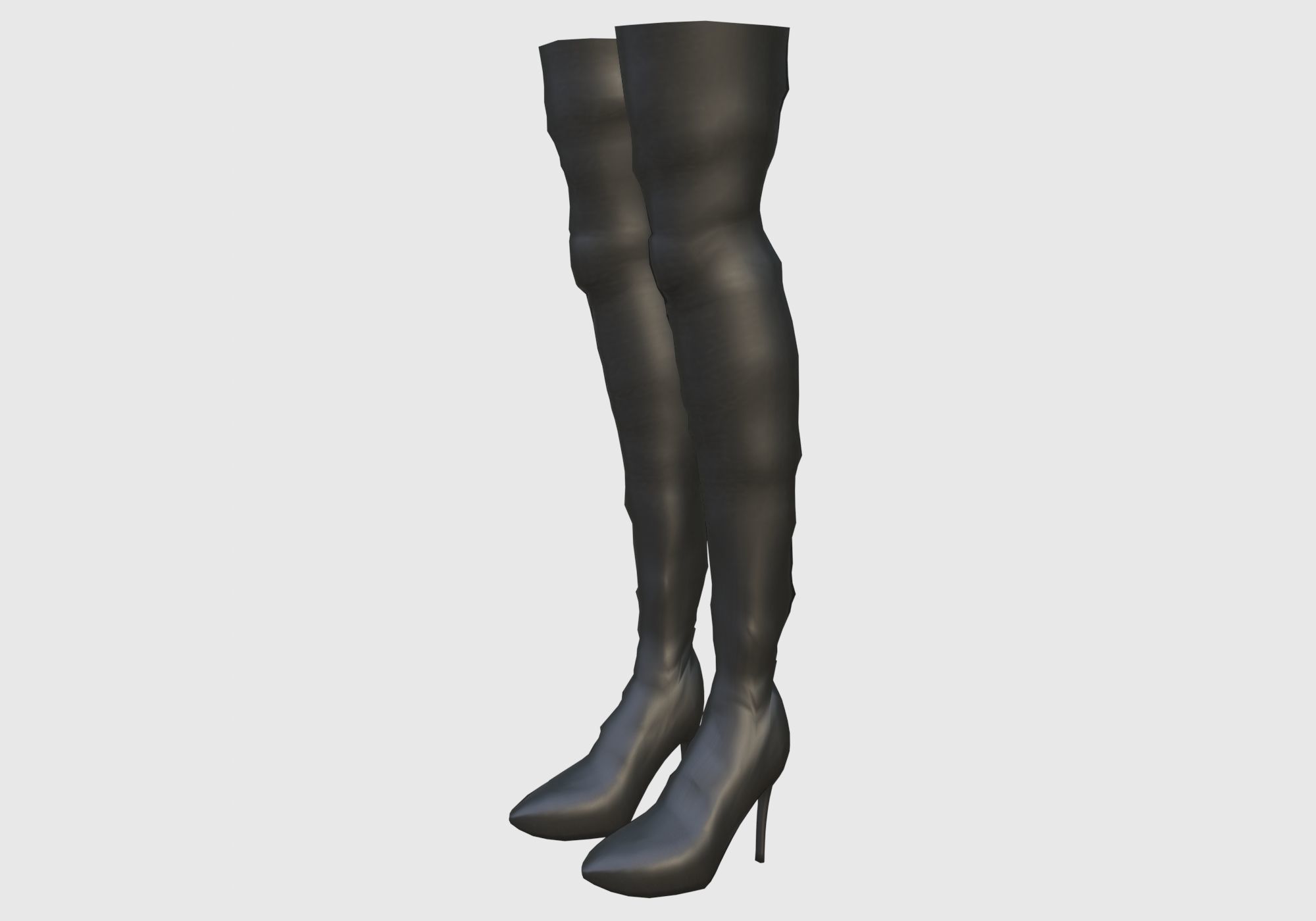 High Heel Boots  Low-poly 3D model_3
