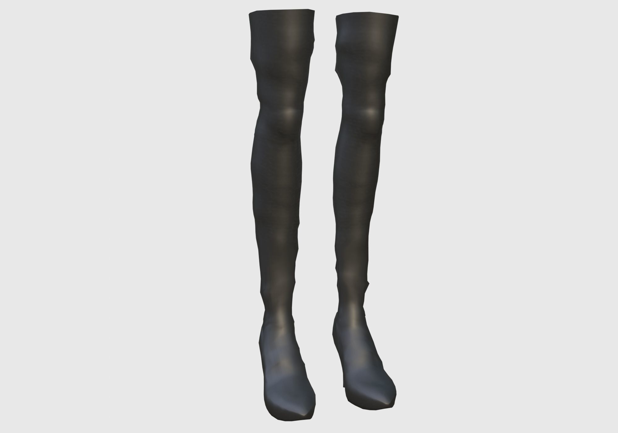 High Heel Boots  Low-poly 3D model_2