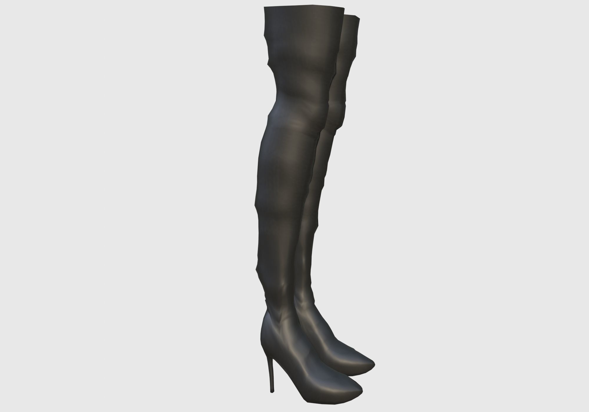 High Heel Boots  Low-poly 3D model_1